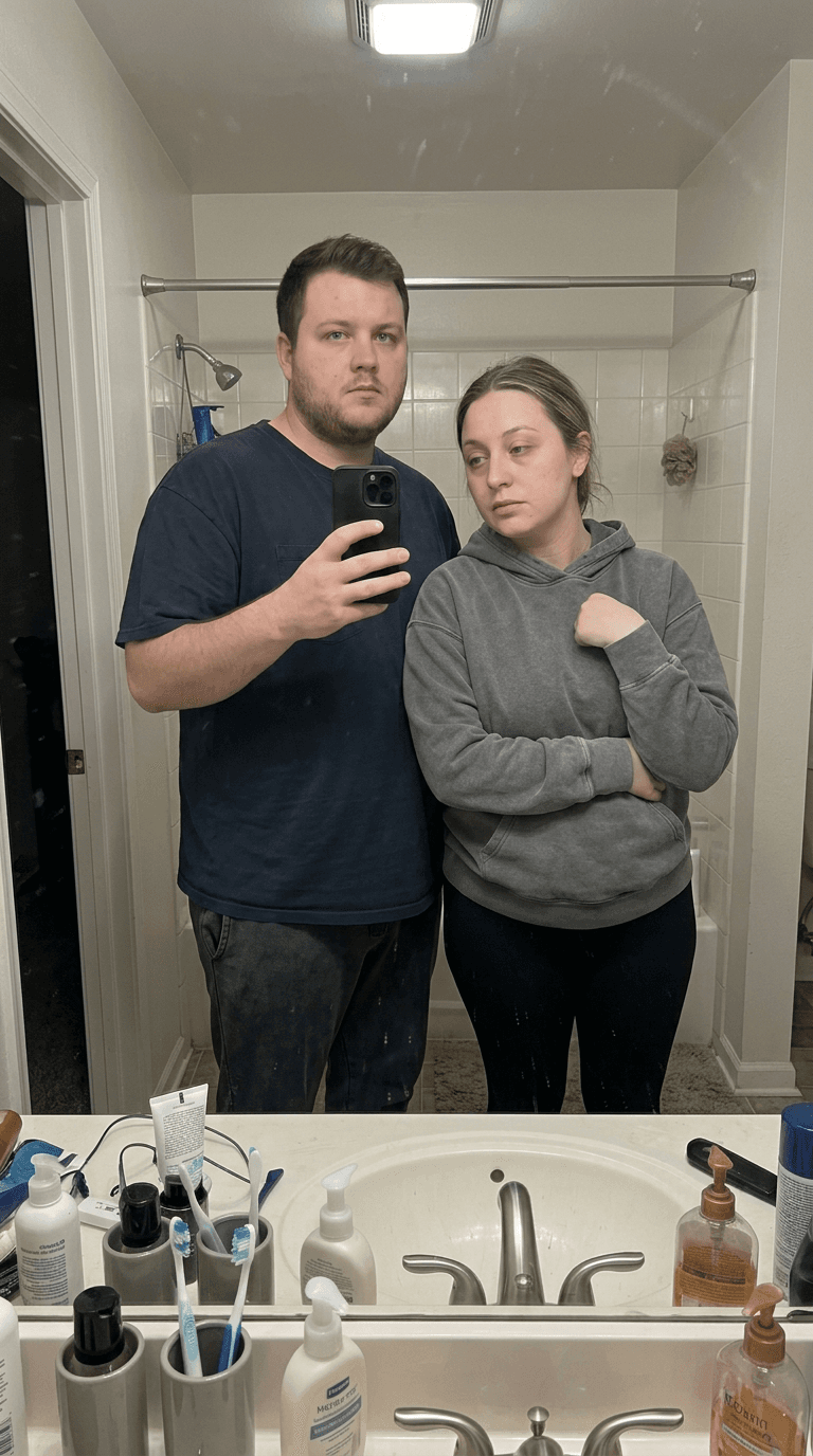 Jake and Sarah before their transformation